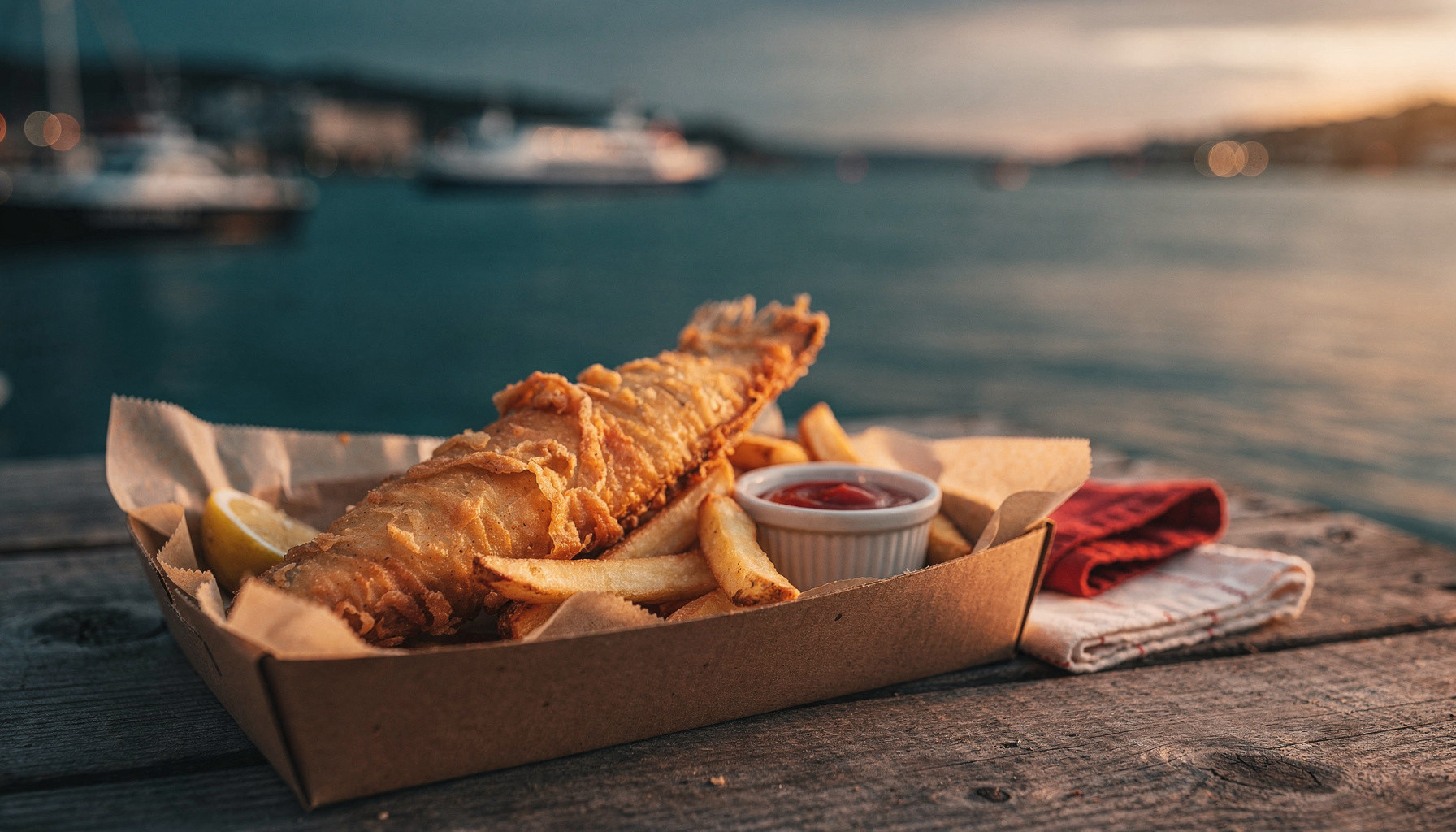 Catch 22 — fish and chips restaurant website built with WebZum AI website creator